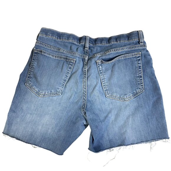 Sonoma Womens Size 20 Custom Cut-Off Denim Shorts Blue Raw Hem - Picture 4 of 12